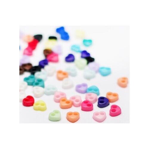 100pcs 4mm 6mm Mini buttons doll clothing baby DIY accessories materials heart shape buttons for diy sewing blyth doll buckle