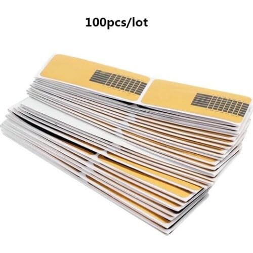 100Pcs Professional Nail Forms Acrylic Curve Nails Gel Nail Extension Nail Art Guide Form