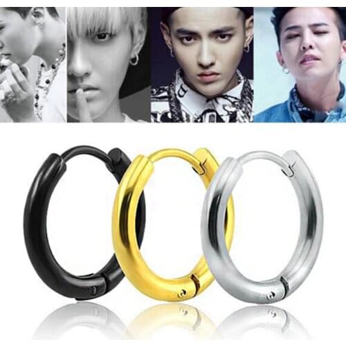 2pcs Punk Small Circle Round Ear Clip Helix Hoop Earrings for Women Men Nose Rings Tragus Septum Piercing Body Jewelry Oreja 10g