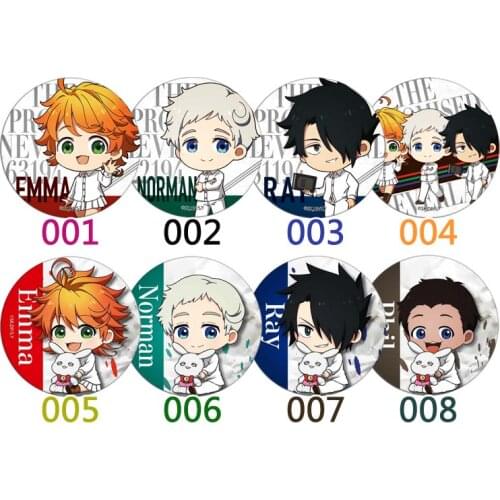 Anime Promised Yakusoku no Neverland Emma Ray Norman Badges Brooch pins