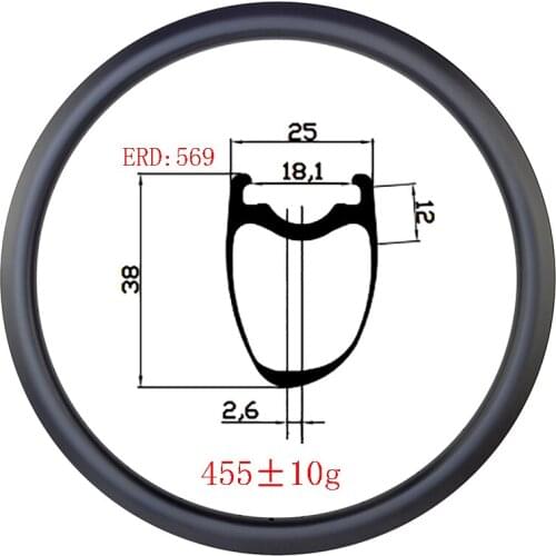 700C 38mmx25mm Tubeless Asymmetry Disc Brake carbon rim deep 38mm gravel UD 3K 12K matte glossy 16H 18H 20H 24H 28H road bicycle