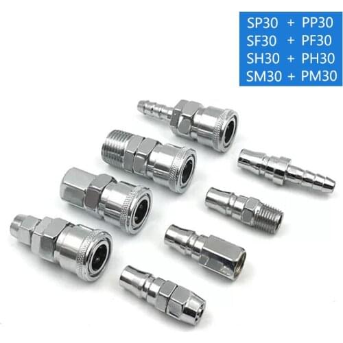 C type Hose Quick connector PP30 SP30 PF30 SF30 PH30 SH30 PM30 SM30 Pneumatic fitting Conector del compresor de aire