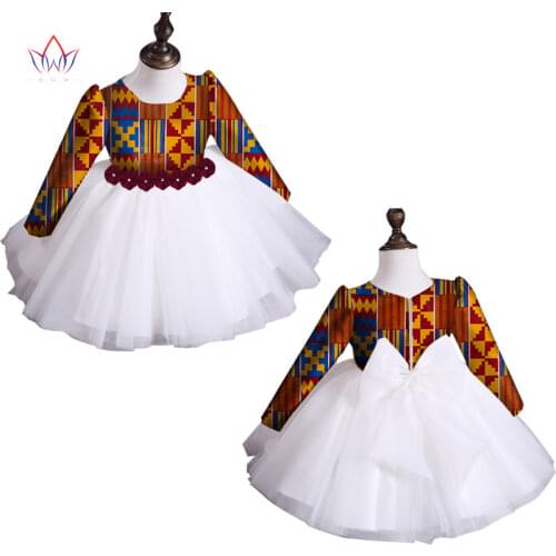 New Summer Africa Children Clothing Dashiki Cute Girls Dresses Bazin Riche Sweet African traditional clothing WYT115