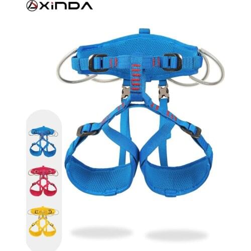 Xinda Children Half Body Safety Harness Outdoor Rock Climbing Protection Belt Child Protect Half Harness Mountaineering Equipmen