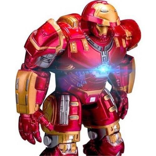 Disney Marvel Action Figure Models Luminous Iron Man Hulkbuster Hulk The Avengers Alliance Joints Movable Doll Collection Toy