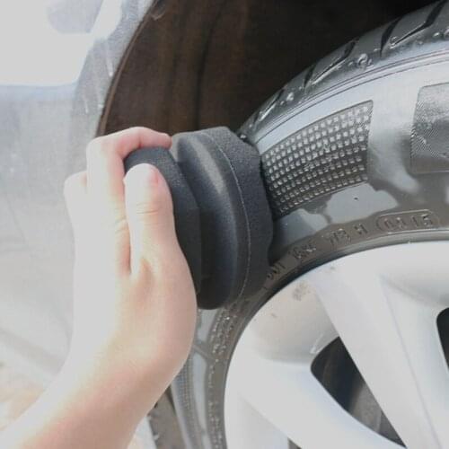 Car Wax Polishing Sponge Hexagonal Grip Applicator Hand Tire Wax Sponge High Density Sponge Car Cleaning Car Wash Tire Cleaner