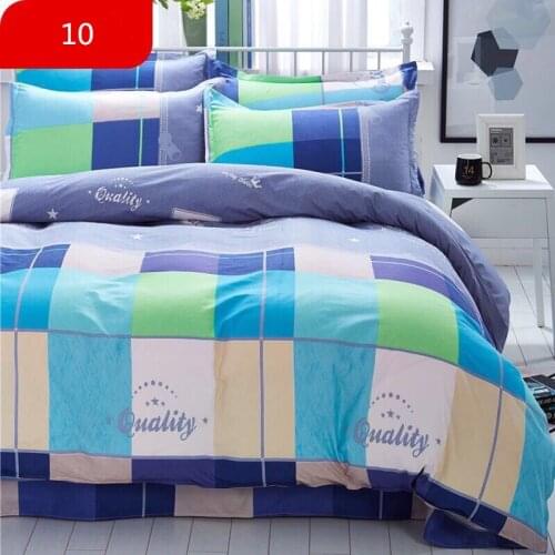 4 Pcs/Set Classic Bedding Set 4 sizes Grey Blue Flower Bed Linen Duvet Cover Set Pastoral Bed Sheet AB Side Duvet Cover 2019 Bed