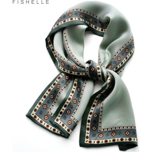 Korean version 100%silk scarf fashion handkerchiefs for hair women scarves ribbon foulard headscarf bandana warp gift for girl