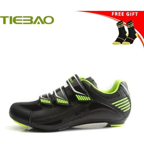Tiebao Road Cycling Shoes Men Women Sapatilha Ciclismo Self-locking Breathable Ultra-light Athletic Road Riding Bicycle Sneakers