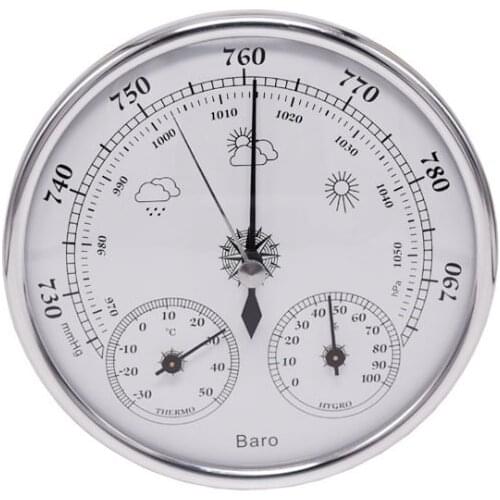 Multifunctional Temperature and Humidity Barometer Three in One Weather Forecast Atmospheric Pressure Barometer Household Pendan