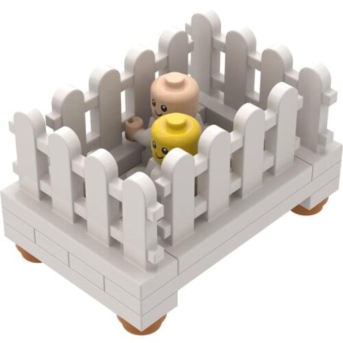 [MOC Hub] Babies Building Blocks Toys 26556 25126 18855 Bricks DIY Infant Carriage Children Gifts