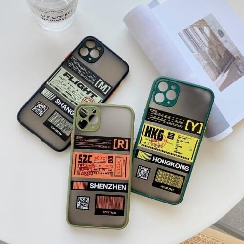 Fashion cool ticket transparent mobile phone hard shell iPhone 11 12 PROmax X XR XS max 8 7 6 6splus TPU protective shell
