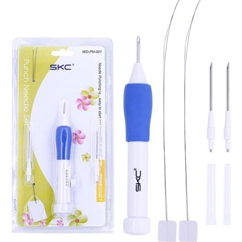 Magic DIY Embroidery Pen Set Knitting Sewing Tool Kit Punch Needle Stitching 3 Interchangeable Punch Needle Sewing Accessories