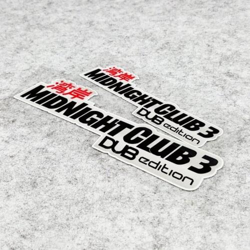 NO.S092 MIDNIGHT CLUB3 DUB Edition Japan Wangan-Sen Racing Waterproof JDM HellaFlush Car Door Stickers Window Decals