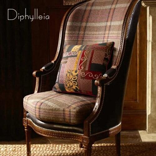 Diphylleia Turkish Style Cushion Cover High Quality Chenille Fabric Jacquard European Luxury Pillow Case Living Room Couch Sofa