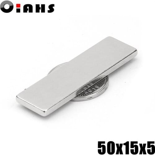 5pcs F50x15x5mm Super Powerful Strong Rare Earth Block NdFeB Magnet Neodymium N35 Magnets F50*15*5mm- Free Shipping