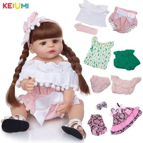 New 22-23 inch Randomly Send High Quality Can Choose Newborn Baby Doll Clothes Discounted Girls Dress Doll Accessories