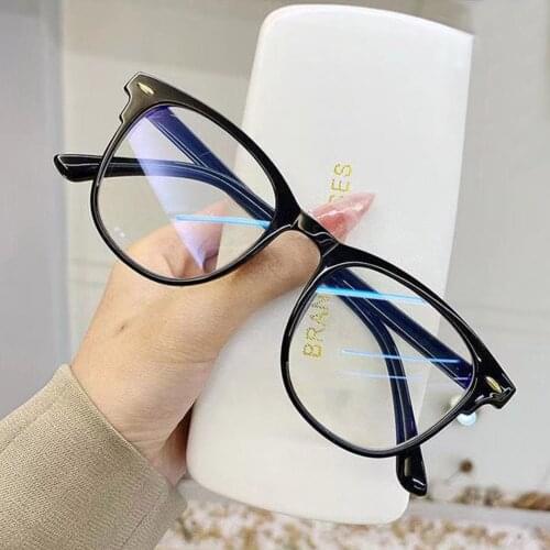 Anti Blue Light Glasses Blocking Filter Round Computer Glasses Men Women Super Light Frame Eyeglasses Pink Clear Spectacles