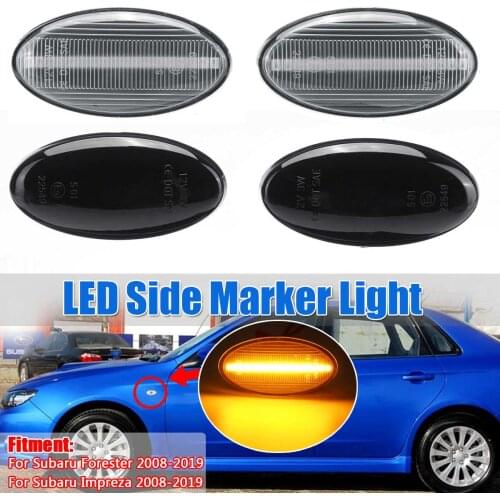 Pair LED Side Maker Lights for Subaru Impreza Wrx Sti Subaru Forest 2008-2019 Turn Signal Indicator Light Side Repeater Lamp