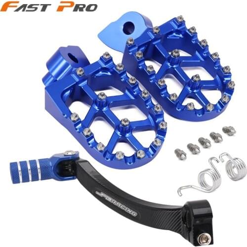 Motorcycle CNC Gear Shift Foot Lever Foot Pegs Rest Footrests Pedals Footpegs For YAMAHA YZ250F YZ450F YZF450 2014 2015 2016