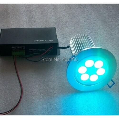 Free shipping to Europe color changing 4wires rgb 6X3W led ceiling light downlight DC 24V 10pcs/Lot for indoor lighting