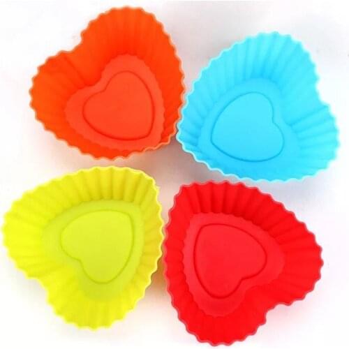 Heart Shape Silicone Mini Cupcake Liners Cake Tools Reusable Cake Mold Cupcake Muffin Cups Baking Tool Molds,1000pcs