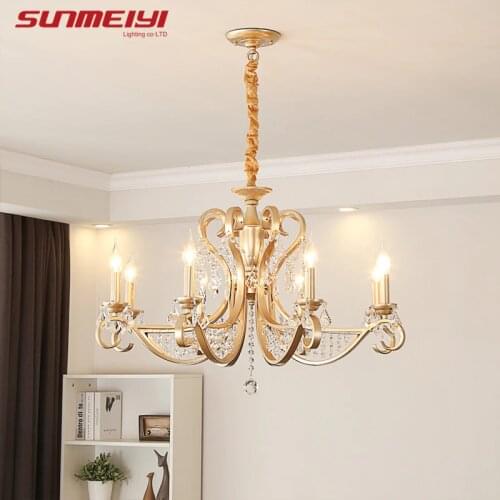 Nordic LED Chandeliers Lighting Crystal Lamp For Kitchen Kids Bedroom Dining Table Study Hanging Light Loft Chandelier lampki