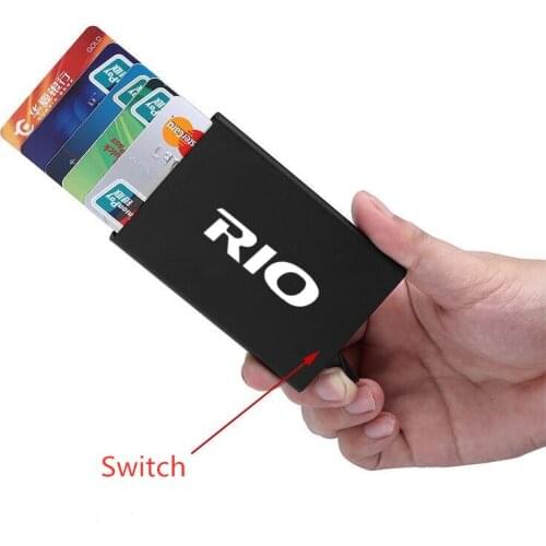 Smart Wallet Thin ID Card Case RFID Automatically Metal Credit Card Holder For KIA RIO 3 4 2017-2019 Auto Accessories