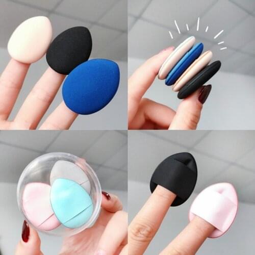 10pcs/set Mini Fingertip Makeup Sponge Water Drop Shape Makeup Soft Foundation Puff Concealer Blender Mixed Fingertip Puff