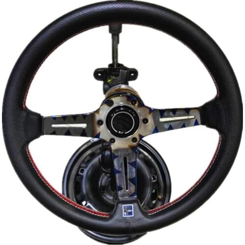 Universal refitting racing 14inch 350mm Deep Corn Drifting Baking blue Steering Wheel / Suede Leather Steering wheels