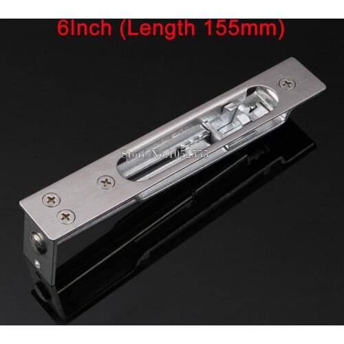 2PCS High Quality 6" (Length 155mm) Stainless Steel Door Bolt Security Door Guard Lever Action Flush Latch Slide Bolt Lock K203