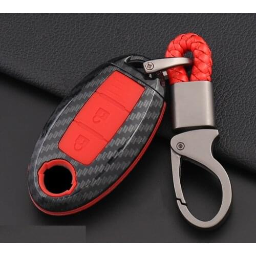 ABS Carbon Fiber Shell Car Remote Key Cover Case For Nissan Qashqai J10 J11 X-Trail kicks Tiida Pathfinder Murano Note Juke