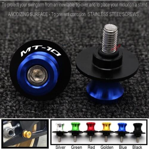 Motorcycle Accessories CNC Aluminum M6 Swingarm Spools Slider Stand Screw For Yamaha MT-10 MT10 2016