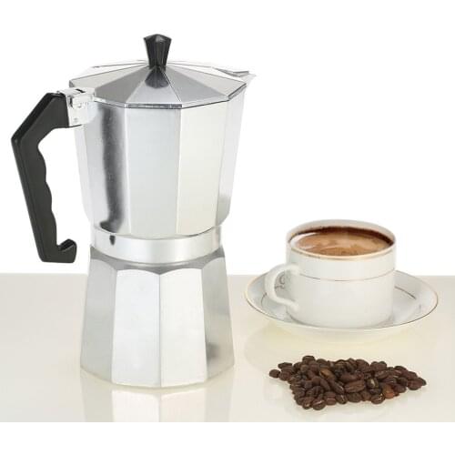 50ml 1 Cup Aluminum Coffee Pot 1Cup Coffee Maker Espresso Percolator Stovetop Mocha Pot Electric Fashion Stove
