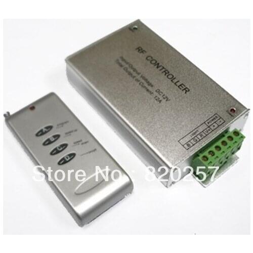 Free Shipping 12V/24V 4A*3 4key RF RGB Controller With Remote Aluminum Housing