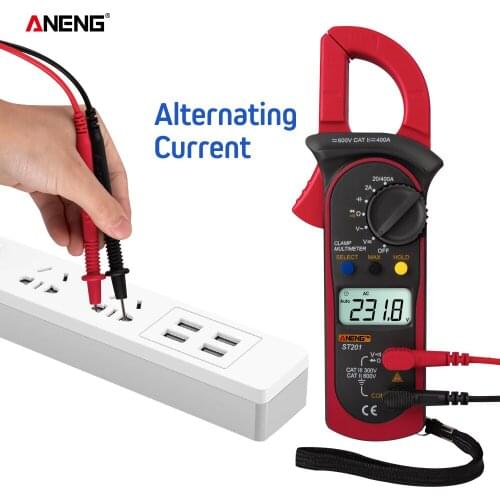 ANENG ST201 Digital Clamp Meter Multimeter 4000 Counts Clamp Ammeters Capacitor Tester Automotive Voltage Current Tester