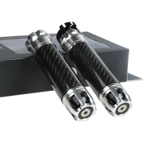 CNC Carbon fiber motorcycle handlebar grip aluminium alloy handle bar universal motorbike bar grips