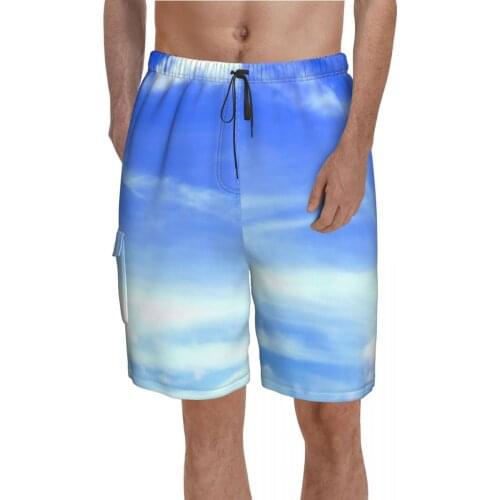 Cute Sphere Men's White Swimming Trunks
