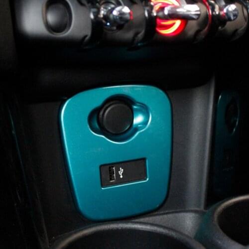 Car Cigarette Lighter Decorative Cover USB Panel Sticker For MINI COOPER S ONE F55 F56 F57 Interior Accessories Modification