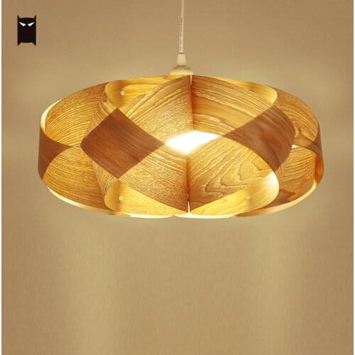 Wood Curls Pendant Lighting Fixture Modern Nordic Rustic Country Hanging Ceiling Lamp Home Luminaire Lustre Dining Table Room
