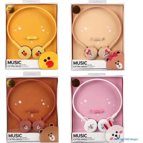 Kids Wired Headphone Cartoon Animal Music Sports Earphones Children Gifts Headset with Microphone