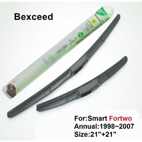 For Smart Fortwo . 21"+21" Bexceed of all season Windshield Hybrid wiper Blade 1998~2007