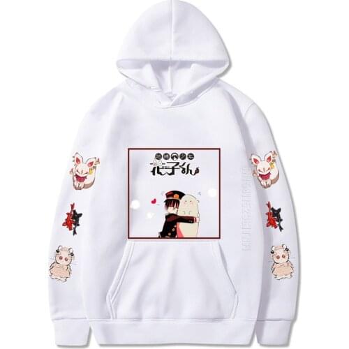 Harajuku Anime Print Kawaii Toilet-Bound Hanako-Kun Men Hoodie Daily Casual Fashion Designer Streetwear Unisex
