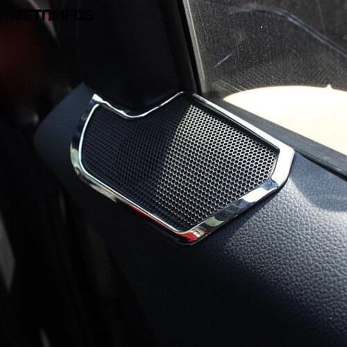 For Kia Sportage R 2011-2014 2015 Chrome Door Loudspeaker Audio Speaker Cover Trim Decoration Interior Accessories Car Styling