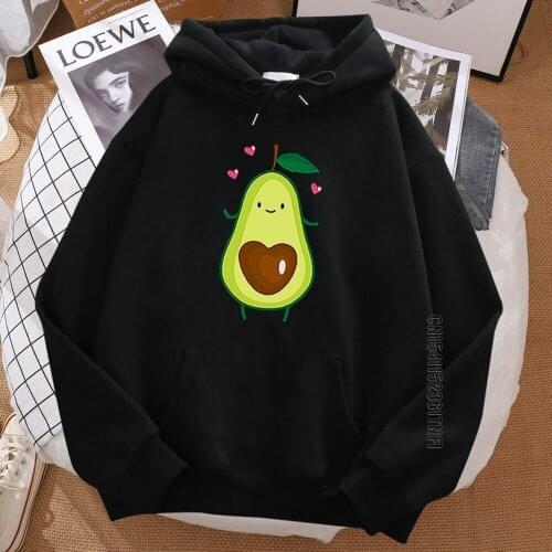 Avocado Love Nucleolus Kawaii Women Hoody 2021 Vintage Harajuku Hooded Hip Hop Fashion Hoodies Printed Comfort Woman Hoodie