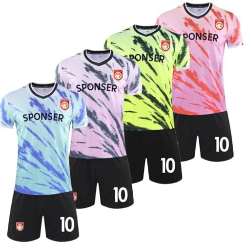 Customized Men Footbal Jersey Printing Logo design Sublimation Custom team soccer uniform suit