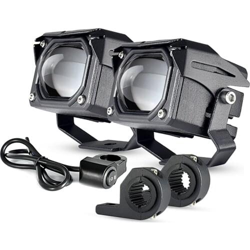 Round Led Headlight 30w Led Motorcycle Headlamp 5000 Lumen Dual Color Strong Light For Motorcycles Cars 3000K/6000K