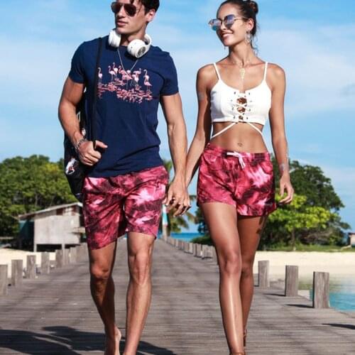Summer couples board shorts surfing swimwears lovers beach short swimming trunks bathing suit running joggers praia fitness gym