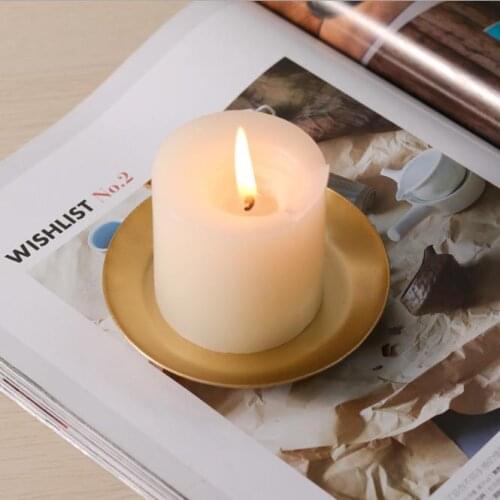 1PC Black Metal Bowl Candle Holder Iron Candlesticks Holder Column Ball Candle Stand Tea Light Holder