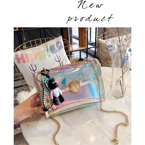 Fashion Women Laser Handbag Small Mini Phone PU Leather Messenger Flap Shoulder Bag Beach Hasp Bag